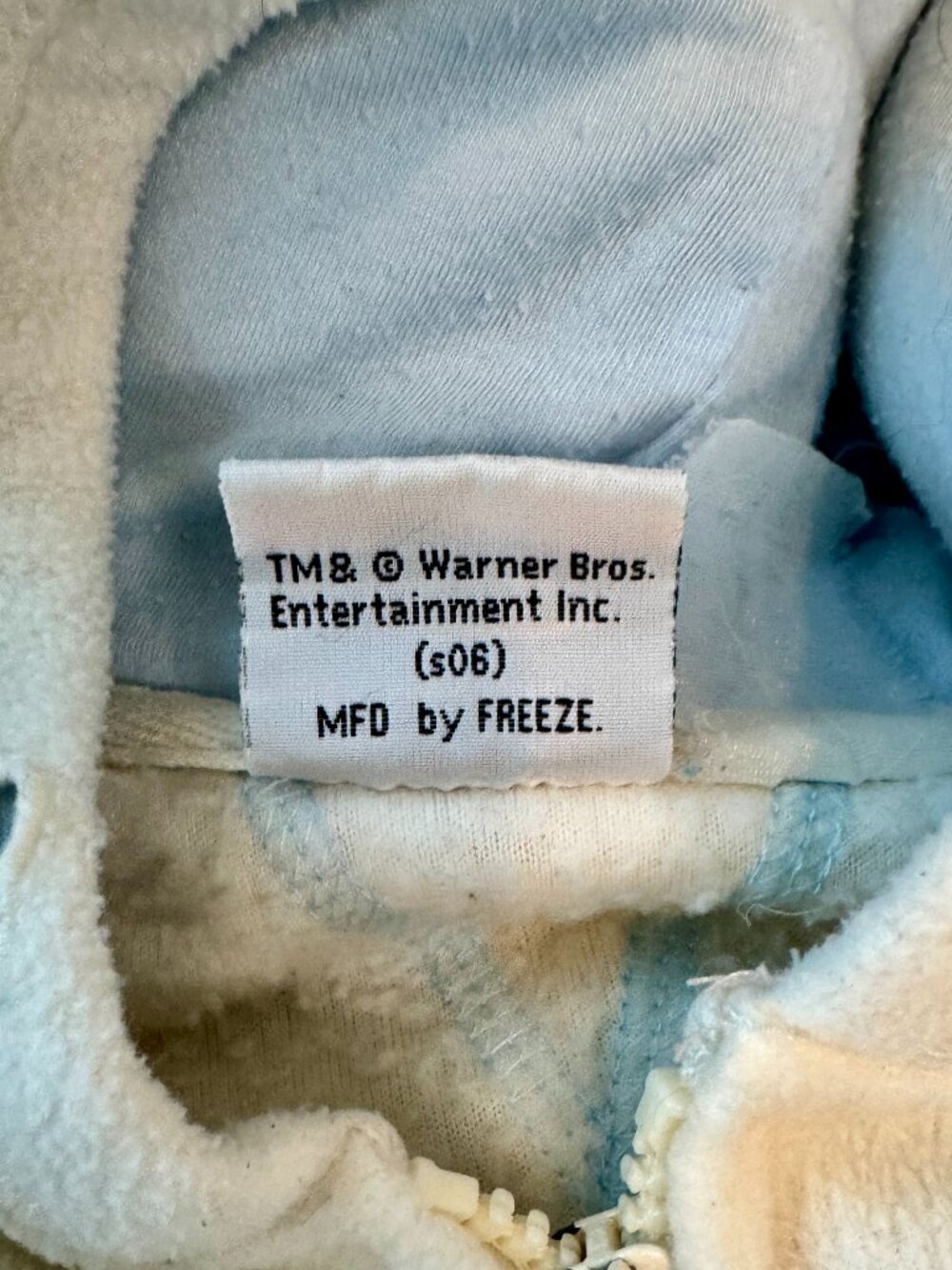 Vintage 2006 Looney Tunes Tweety Bird Fleece Zip-Up Hoodie Size S - Picture 8 of 11